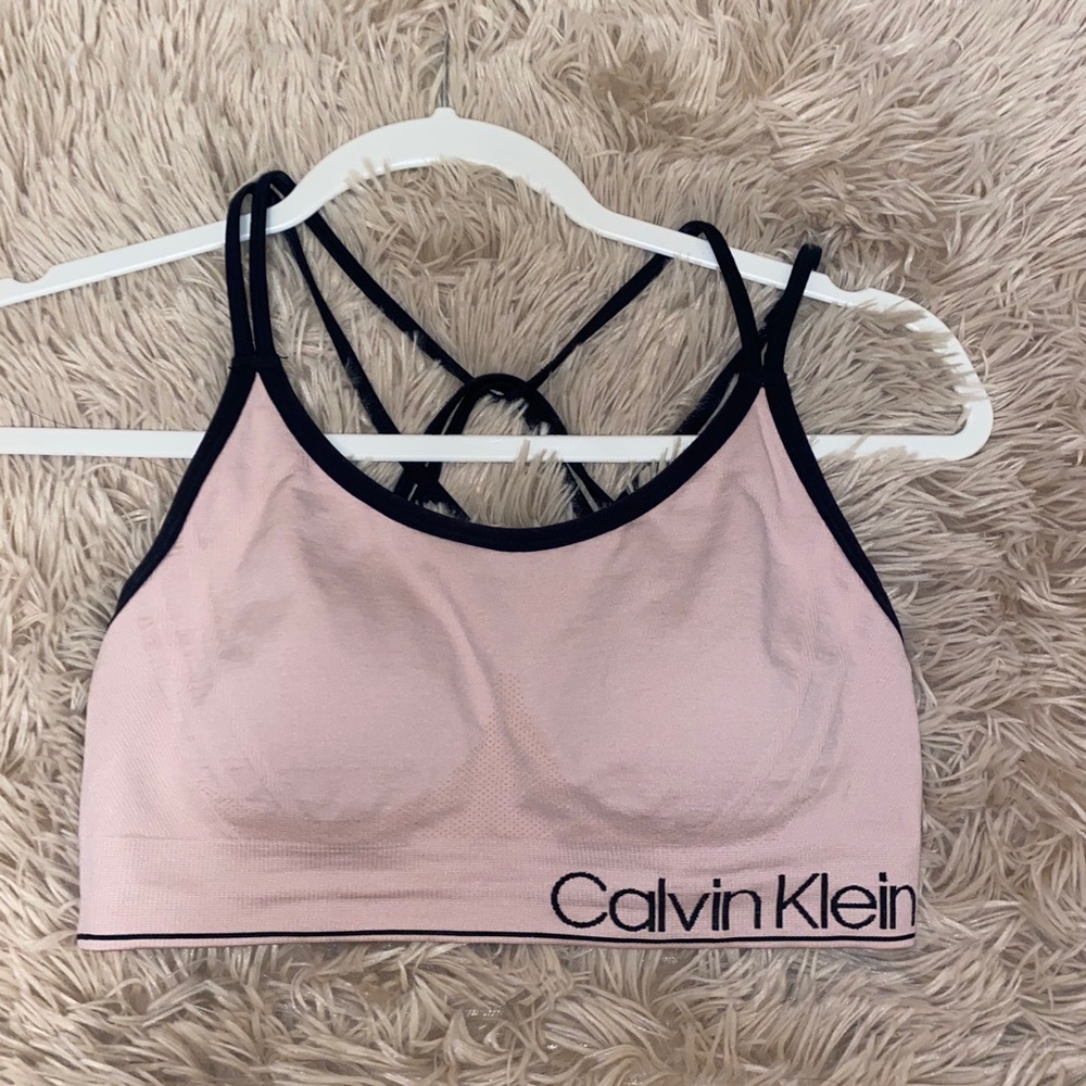 Calvin Klein light pink sports bra